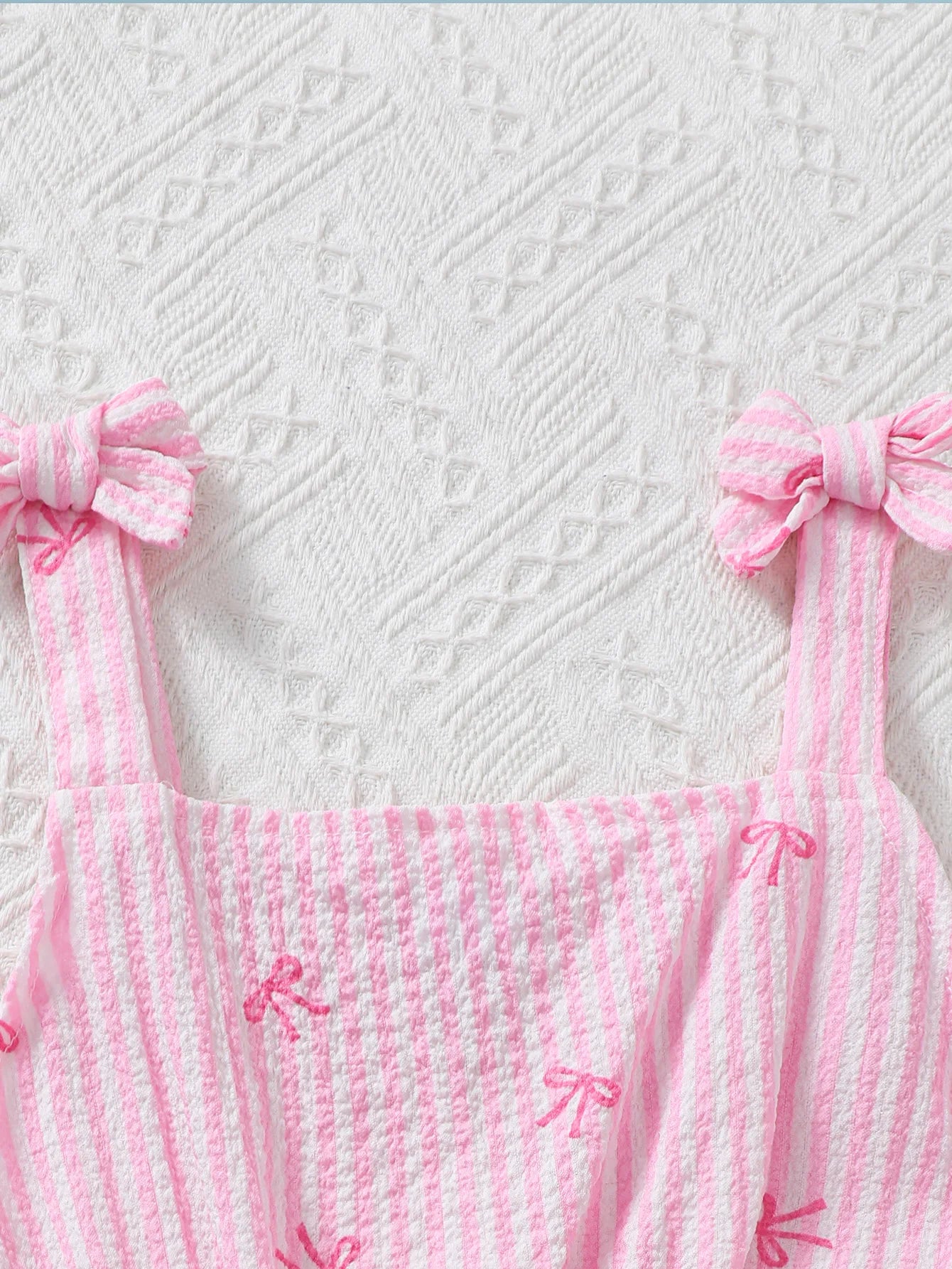 Valentine's Day 2-Piece Set Fashionable Butterfly Knot Strap Vest And Pants Outfit for Casual Daily Wear And Outdoor Vacations