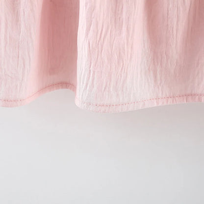 Summer New Pink Tulip Baby Girl Dress, Cute Ruffled Sleeve Children'S Clothing For Babies Aged 9 Months To 4 Years Old