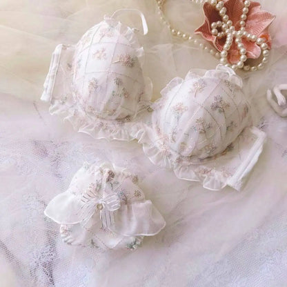 Women Babydoll Lingerie Set Sheer See Through Mesh Chemise Push Up Bra Garter Thong Cute Maid Costume S-XL  Womens Lingerie Set