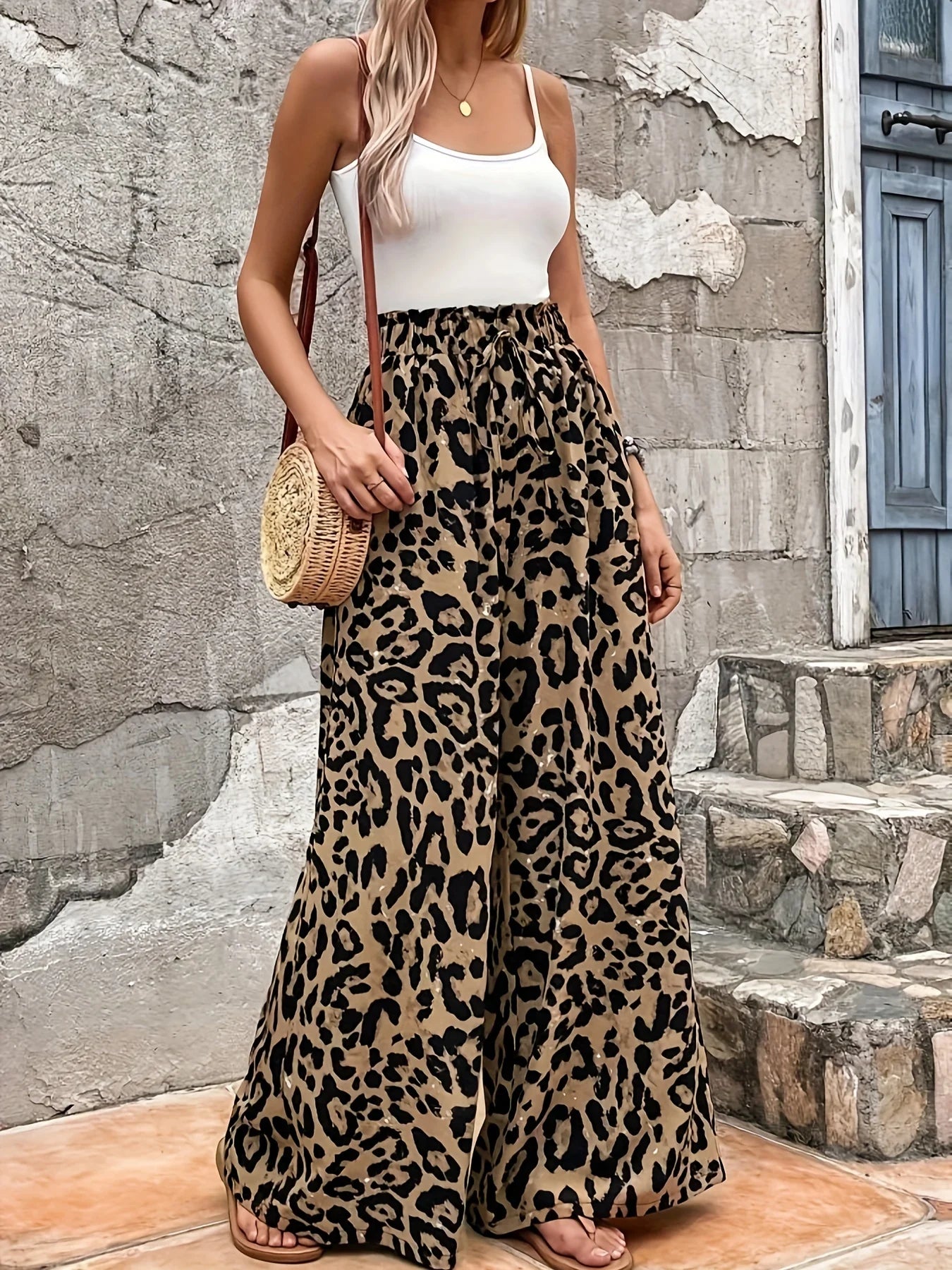 Elegant Directed Women's Loose Wide Leg Straight Pants Sophistication Comfort High Waist Long Trousers