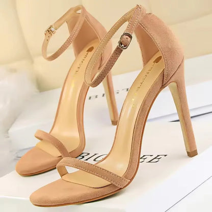 BIGTREE Shoes Kitten Heels Women's Open Toe Sandals Summer Women Pumps Sexy High Heels Fashion Stiletto Ladies Shoes 5 Color