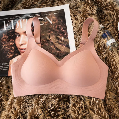 Push-Up Bras For Women Plus Size Seamless Bra Non-wire Wide Adjustable Straps Underwear Sexy Lingerie Comfort Intimates M-3XL