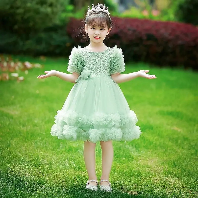 Fairy Princess Tulle Dress for Kids Summer Clothes Girls Girl 12 Years 10 Old 9 4 Year Elementary Holiday Dresses Party Pink 8 7
