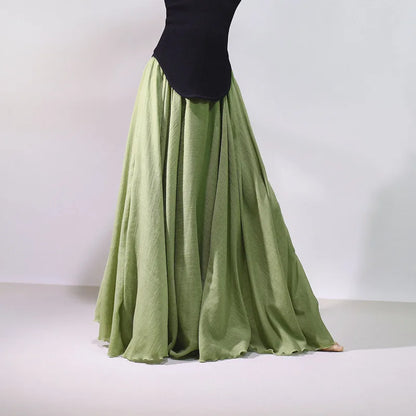 2026 Women Cotton Blending Long Skirts High Waist Good Quality Women Summer Boho Maxi Skirts Brand Faldas Femme Streetwear