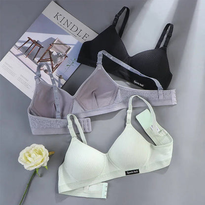1pcs Women Thin Wireless Bra Girl Seamless Push Up Bra Student Comfort V-Shaped Underwear Adolescent Breathable Comfort Lingerie