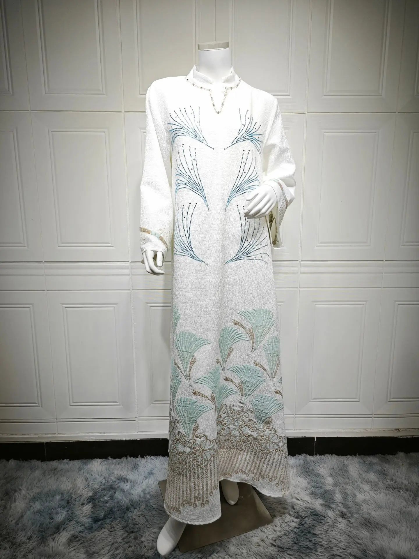 Eid Abaya Dubai Diamond Muslim Dress Women Islam Jalabiya Winkle Kaftan Turkey Kebaya Caftan Marocain Femme Robe Djellaba Abayas