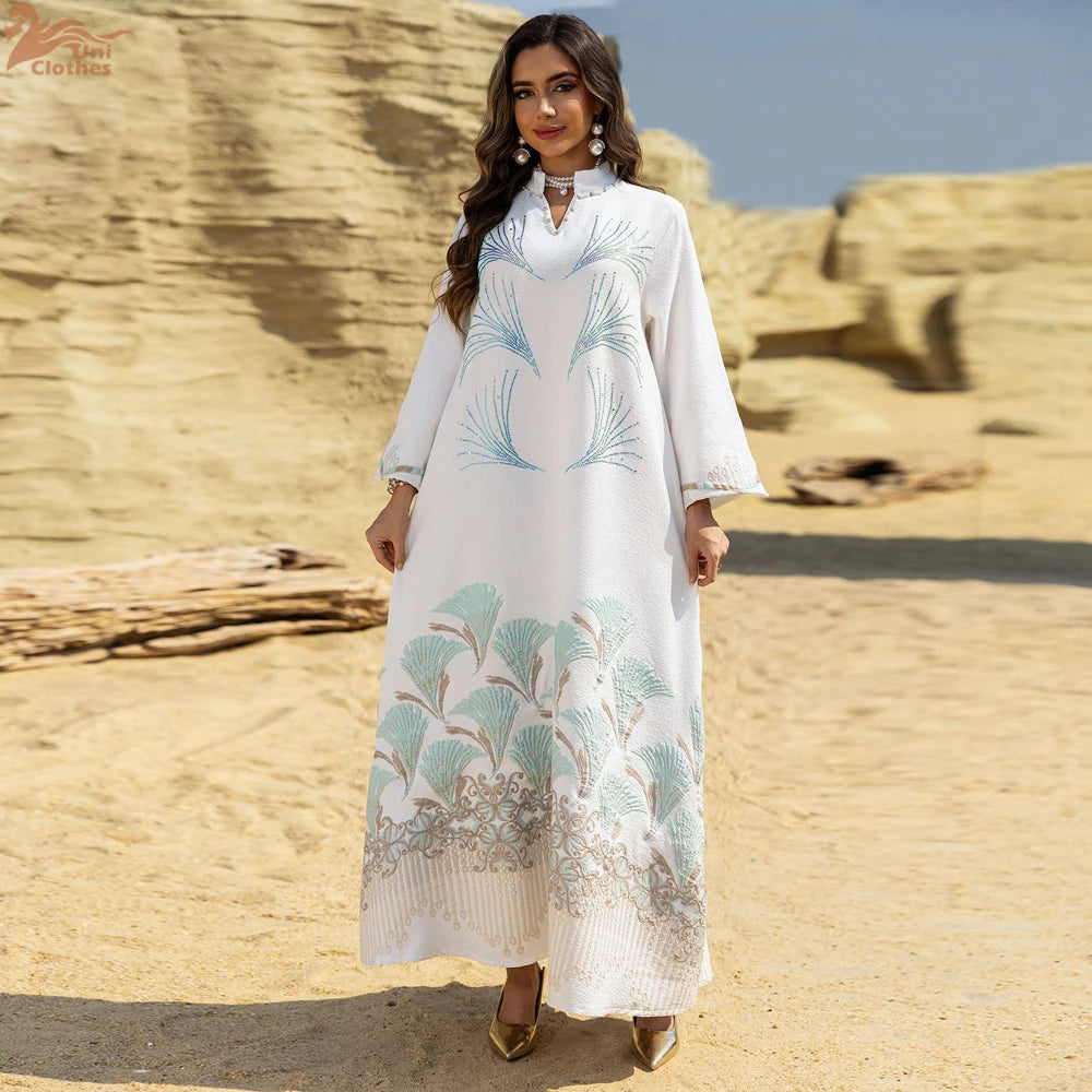 Eid Abaya Dubai Diamond Muslim Dress Women Islam Jalabiya Winkle Kaftan Turkey Kebaya Caftan Marocain Femme Robe Djellaba Abayas