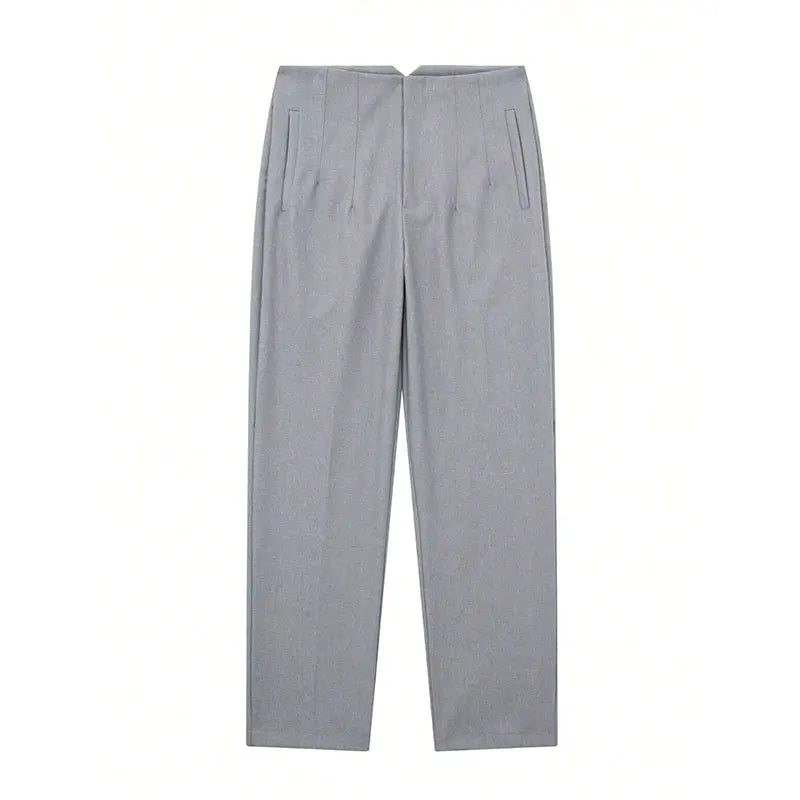 2024 Woman Solid Trouser High Waist Slim Zipper Fly Long Pants Female Wild Commute Office Lady Woman Pencil Pant Street