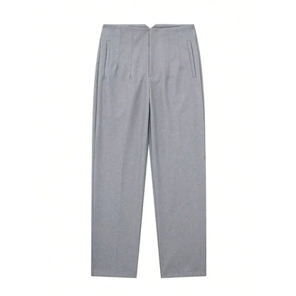 2024 Woman Solid Trouser High Waist Slim Zipper Fly Long Pants Female Wild Commute Office Lady Woman Pencil Pant Street