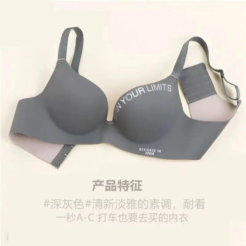 Women Print Seamless Bra Sexy Lingerie Floral Push Up Bras One-Piece Underwear 2026 Bralette No Steel Rings Gather Brassiere