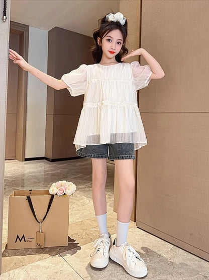 Girls Clothes 12 To 14 Years Old Clothing Set Teenage Girl 4 Year Children's Child Summer Outfit Kids 10 Top Girls' Sets Bottom