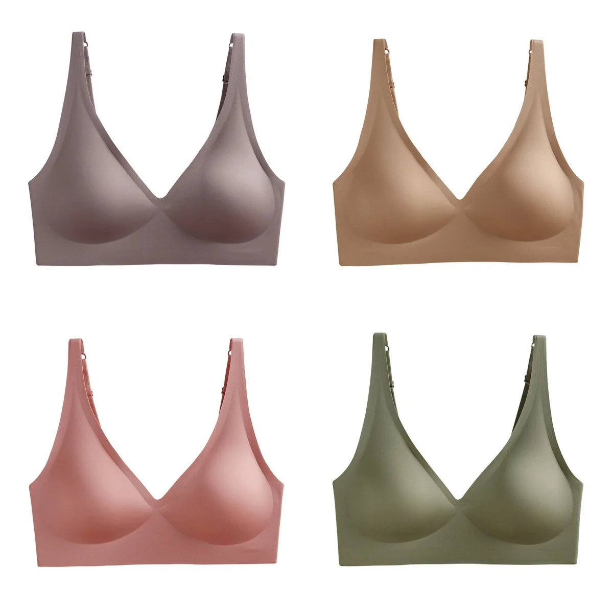4Pcs/Set Seamless Bras For Women Wireless Brassiere Soft Padded Underwear Female Push Up Underwear Sexy Lingerie Intimates