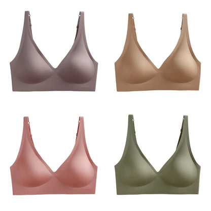 4Pcs/Set Seamless Bras For Women Wireless Brassiere Soft Padded Underwear Female Push Up Underwear Sexy Lingerie Intimates
