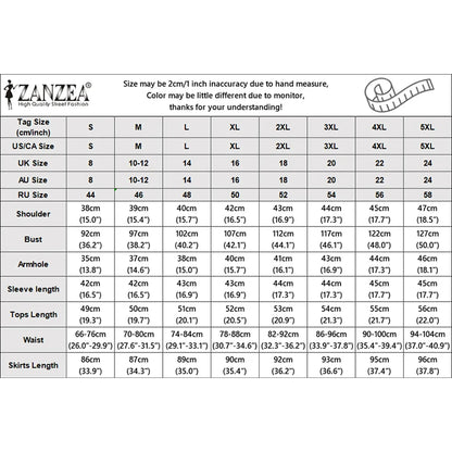 ZANZEA Women Elegant Floral Print 2 Piece Skirt Sets 3/4 Sleeve Short Top & A-Line Maxi Skirts Suits Autumn Matching Sets Outfit