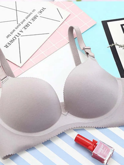 Women Lingerie Seamless Adjustable Bra Sexy Comfortable Nylon Flower Print One-Piece Underwear  Breathable