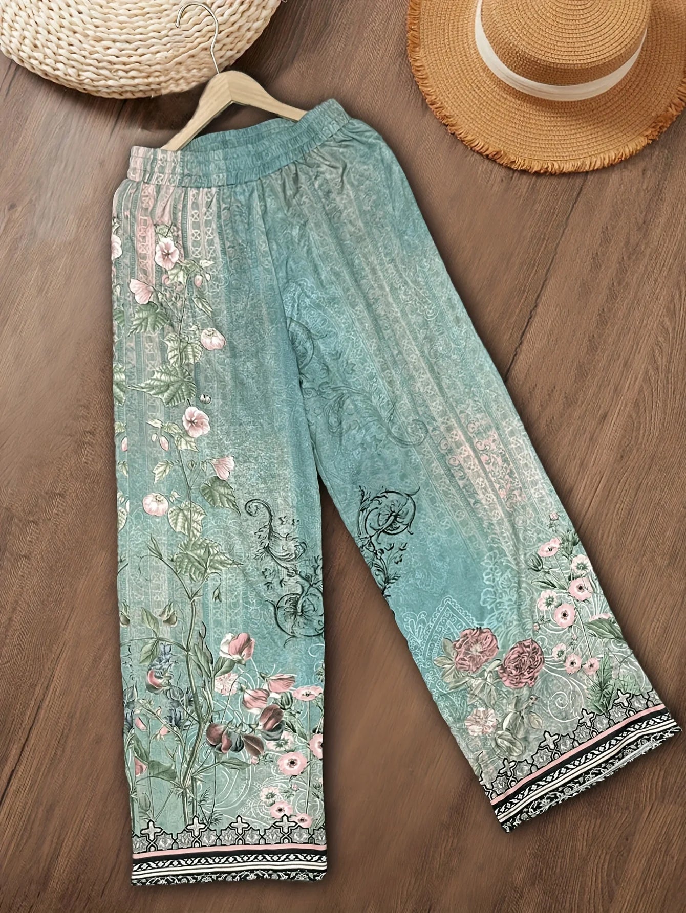 Women's Western Retro Style Geometric Pattern Print Women's Bottoms Pants