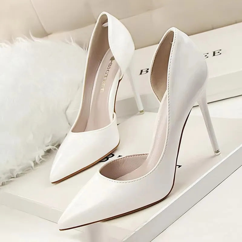 BIGTREE Shoes Patent Leather Heels 2026 Fashion Woman Pumps Stiletto Women Shoes Sexy Party Shoes Women High Heels 12 Colour