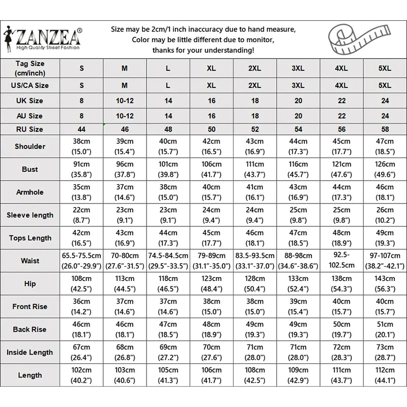 ZANZEA Women's Summer 2 Piece Pant Sets Wide Leg Pant & Lapel Collar Short Sleeve Crop Top 2pc Suits Casual Commute Work Outfits