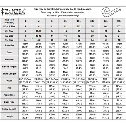 ZANZEA Women's Summer 2 Piece Pant Sets Wide Leg Pant & Lapel Collar Short Sleeve Crop Top 2pc Suits Casual Commute Work Outfits