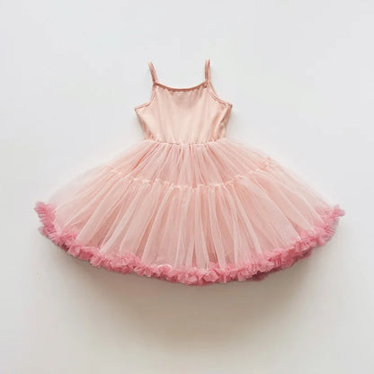 Girls' Ballet TuTu Dress 2-8 Years Fashion 2026 Summer New Kids Dancing Party Dress Performance Costume Princess Wedding Dress