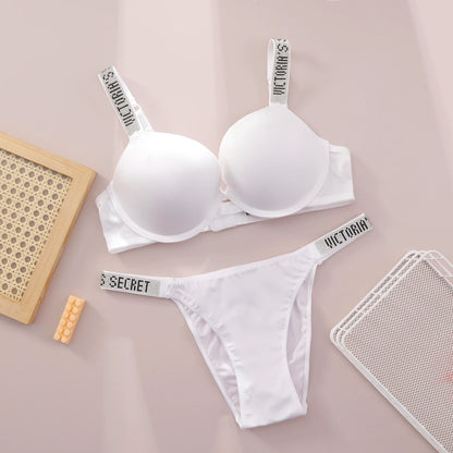 V Women Lace Push Up Bralette Seamless Comfortable Breathable Lingerie Home Wear Set Lingerie Set Underwear Set Bra Panty Set