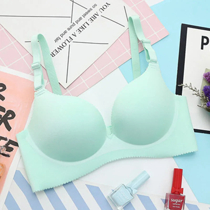 Women Lingerie Seamless Adjustable Bra Sexy Comfortable Nylon Flower Print One-Piece Underwear  Breathable