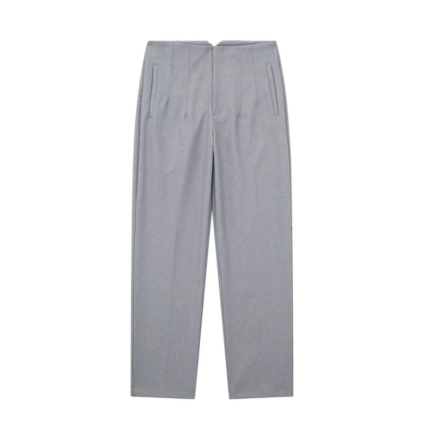 Hot Sale Women Summer Thin Casual Cropped Pants Stretchy Temperament Pleated Slimming Capris Ankle Length High Waisted Trousers