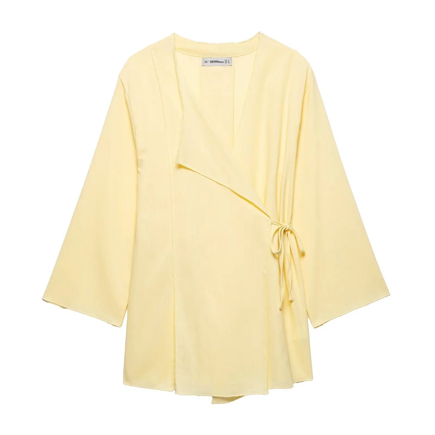 HH 2025 Spring Women Fashion Linen Suits New Solid Cardigan Kimono Top + Versatile Outerwear Female Wide Leg Long Pant