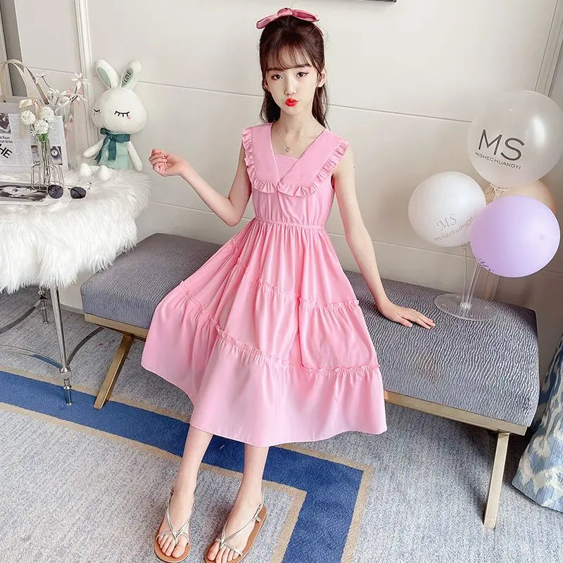 Summer Dresses Girl Clothes 9 Years To 10 Children's Elegant Kids Skirt for Girls Child Dress Princess 8 12 Romper Beautiful 6 7