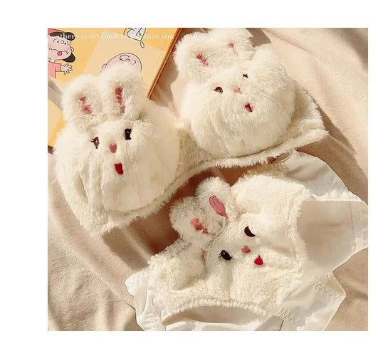 Girls lolita plush bra underwear my melody bralette push up brassiere  wirefree warm kawaii bra underpants seamless lingerie