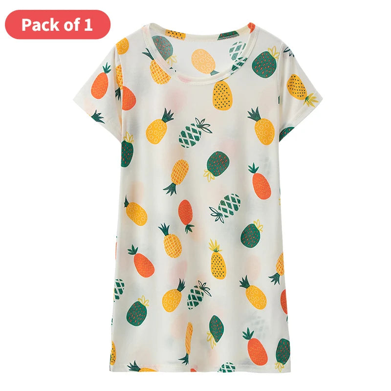 1/2 Pcs Children's Sweet And Lovely Dress Girl Casual And Comfortable Joker Round Neck Knee Skirt Sister Princess Home Dress