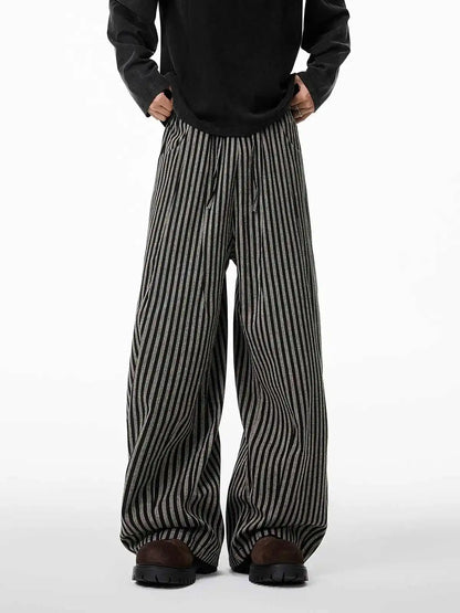Women's Black Gothic Striped Long Pants Baggy Sweatpants Harajuku Y2k Emo Vintage Oversize Trousers Japanese 2000s Style Clothes