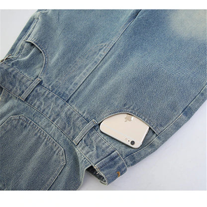 High Quality Children Bib Jeans Jumpsuit for Teenage Girl Causal Denim Suspender Overalls Kids Fashion Stylish Dungarees 5-14Y