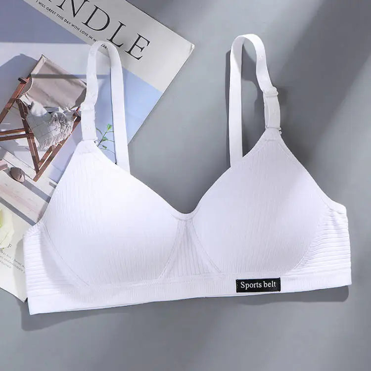 1pcs Women Thin Wireless Bra Girl Seamless Push Up Bra Student Comfort V-Shaped Underwear Adolescent Breathable Comfort Lingerie