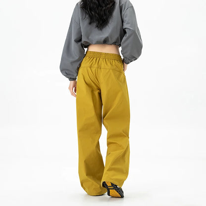CHRLCK Women's Loose Cargo Pants Quick Drying Hiking Pants Waterproof Fishing Camping Cycling Trekking Trousers Outdoor