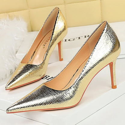 BIGTREE Shoes Retro High Heels High-quality Women Pumps Large Size 43 Stilettos Fashion Party Shoes Women Heels Wedding Shoes