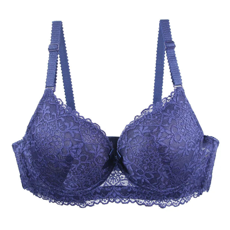 2025 New Sexy Bras 34/75 36/80 38/85 40/90 42/95 44/100 BC Cup Unerwear For Women Bow Floral Push Up Lingerie