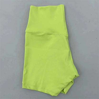Solid Color Tight Soft Women Fitness Sport Short High Waist Yoga Short Legging Squatting Proof Comprehensive Training Athletic