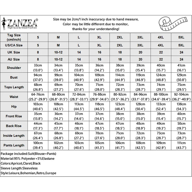 ZANZEA Women Minimalist 2pcs Matching Pant Sets Turtleneck Sleeveless Tops & Wide Leg Pants Suits Summer Commute 2 Piece Outfits
