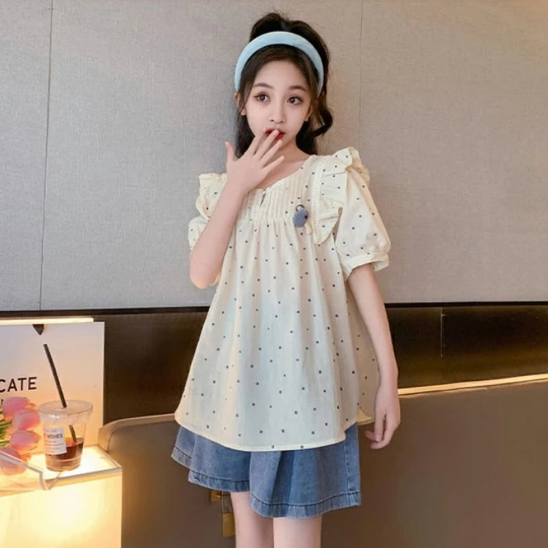 Children's Clothes Set Girl From 10 12 Years Fashion Girls Kids Sweatshirt Luxury Sets Clothing 8 7 2025 Teenagers Girls' Summer