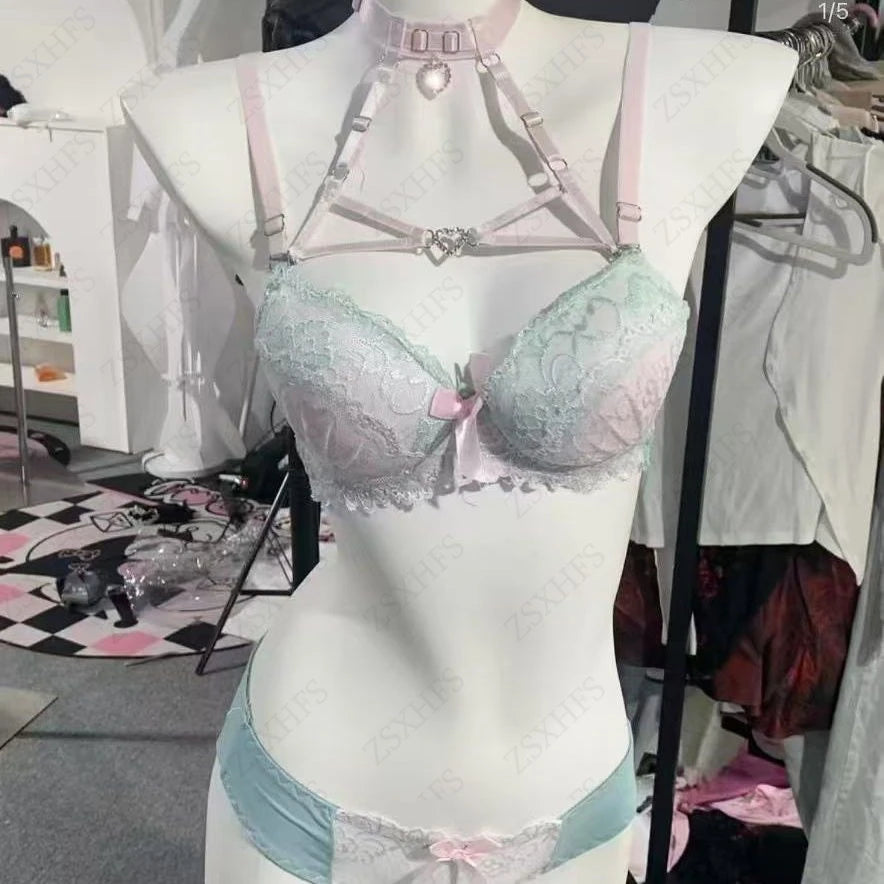 Sexy Lace Women Underwear Set Seamless Wire Free Bra Sets Intimates Lingerie Coquettish Bra and Panty Sets For Women Clothes