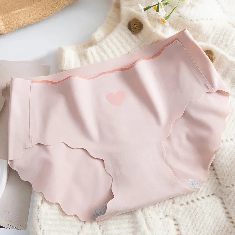 M-XL Ladies Briefs Seamless Ice Silk Sexy Thin Underwear Ladies Traceless Middle Waist Panties Female Lingerie Intimates