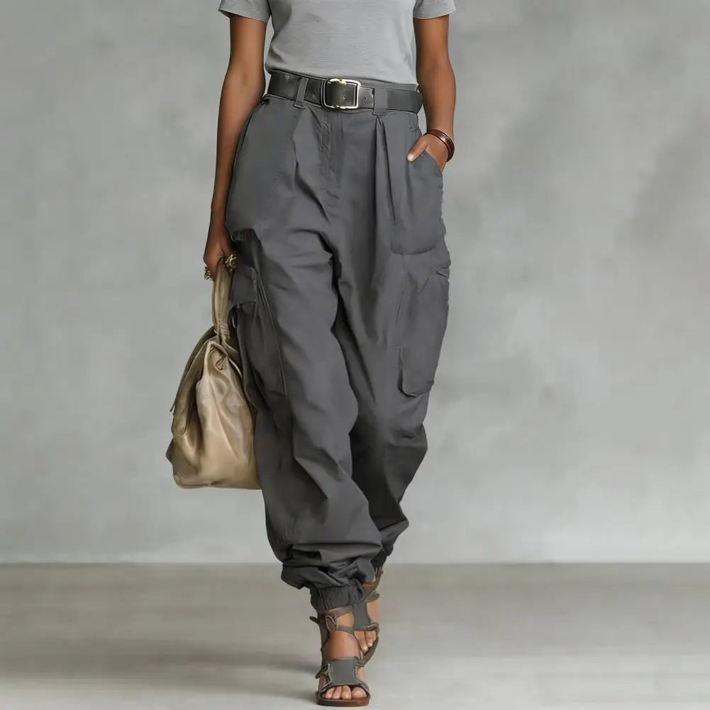 Baggy Cargo Trousers Women Pants Adjustable Leg Openings Full Ankle Length Baggy Trousers Cargo Comfortable Women Pants