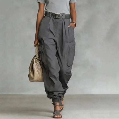 Baggy Cargo Trousers Women Pants Adjustable Leg Openings Full Ankle Length Baggy Trousers Cargo Comfortable Women Pants