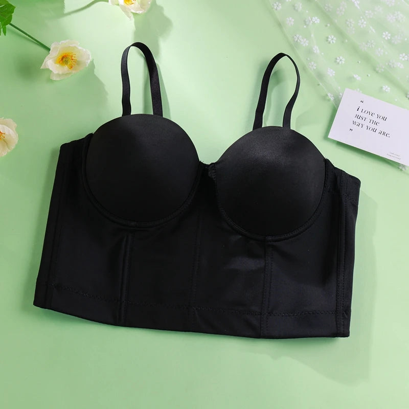 2024 New French Beige Black Red White Bras Sexy Push Up Lolita Style Underwear For Women ABC Cup Lingerie