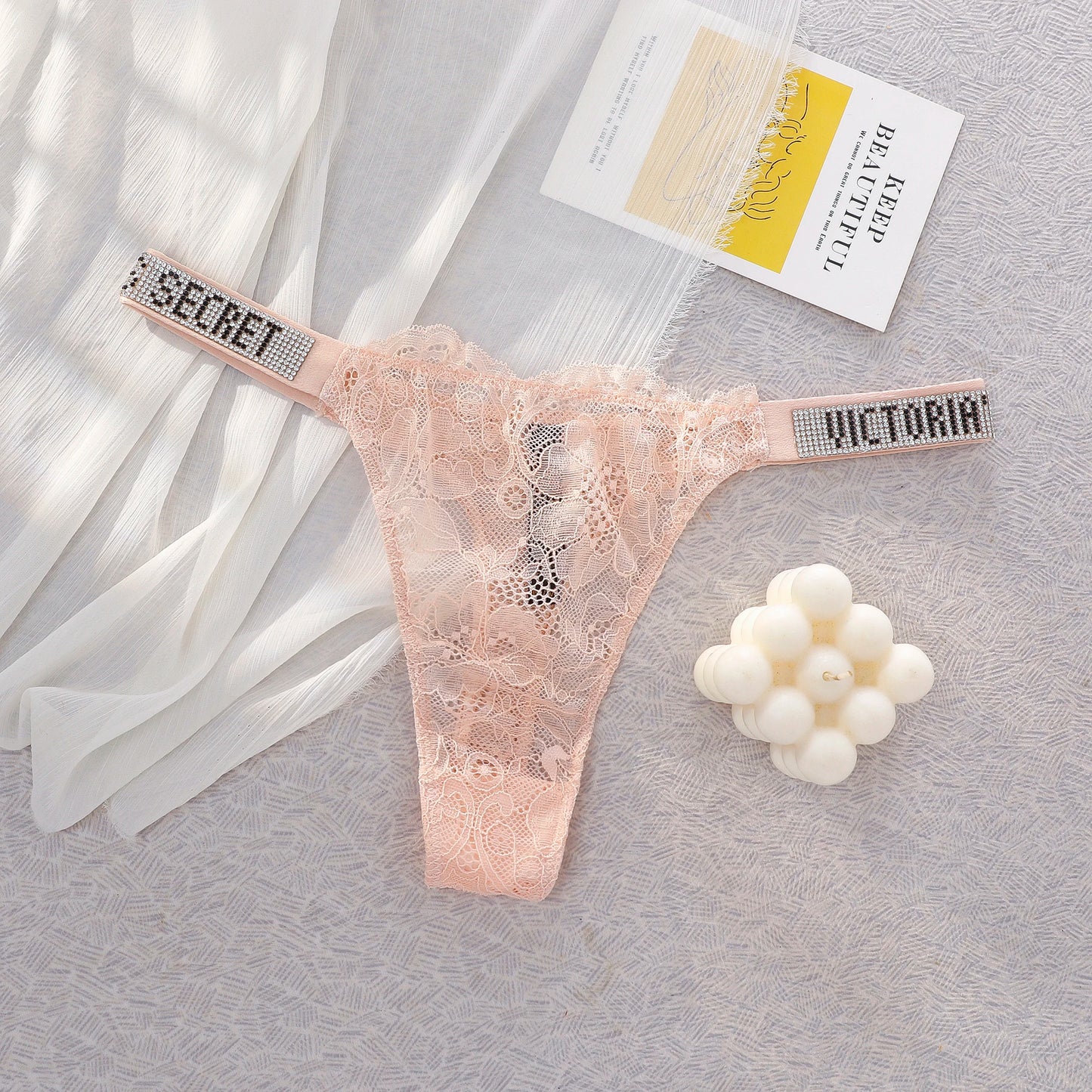 VS Sexy Panties Lingerie Victoria Secret Seamless Lace Thongs For Women Comfortable Breathable High Waist Underwear