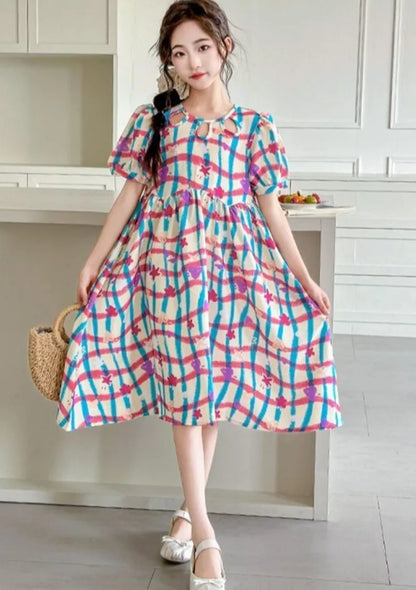 Princess Dress for Little Girls Summer Dress Dresses Girl Luxury White Farm 2025 Children's Clothing 4 Years Clothes Teenager 12