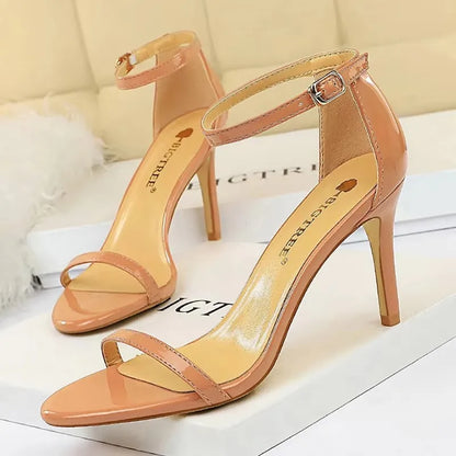BIGTREE Shoes Super High Heels 11cm Women Shoes Patent Leather Woman Pumps Sexy Women Heels Stiletto Open Toe Ladies Shoes 2026
