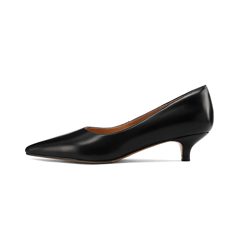 SmallHut New Trend 2026 Spring Summer Split Leather Women Pumps Sexy Lady Brown Red Black Party Shoes Fashion Pointed Toe Heels
