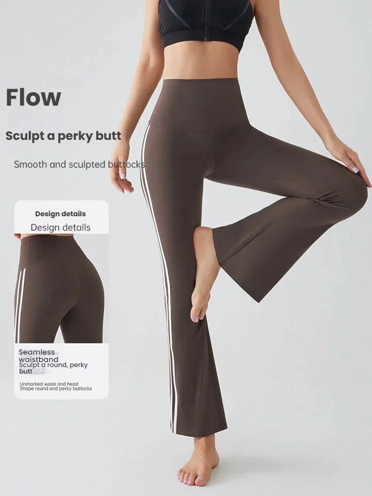 Flares Yoga Pants for Women High Waist Bootcut Workout Leggings Tummy Control Fitness Gym Leggings